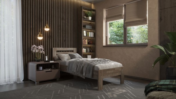 Singl krevet od punog drveta Jona, 80x200 cm, Bukva, BO 105, Bez modifikacije 1