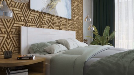 Krevet od punog drveta sa blago udubljenim nogama