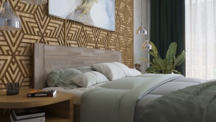 Masivni krevet Olten, 140x200 cm, Bukva, BO 105, Bez modifikacije 3 Krevet od punog drveta sa blago udubljenim nogama