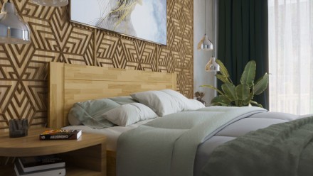 Masivni krevet Olten, 140x200 cm, Hrast, DO 201, Bez modifikacije 3 Krevet od punog drveta sa blago udubljenim nogama