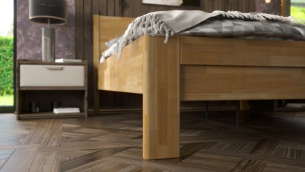 Masivni krevet Lago, 80x200 cm, Bukva, BO 101, Bez modifikacije 2 Krevet od punog drveta sa punim uzglavljem