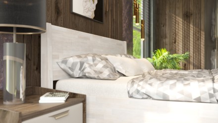 Masivni krevet Lago, 80x200 cm, Bukva, BO 102, Bez modifikacije 3 Krevet od punog drveta sa punim uzglavljem