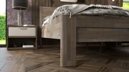 Masivni krevet Lago, 80x200 cm, Bukva, BO 105, Bez modifikacije 2 Krevet od punog drveta sa punim uzglavljem