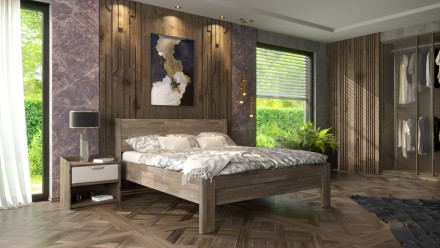 Masivni krevet Lago, 80x200 cm, Bukva, BO 105, Bez modifikacije 4 Krevet od punog drveta sa punim uzglavljem