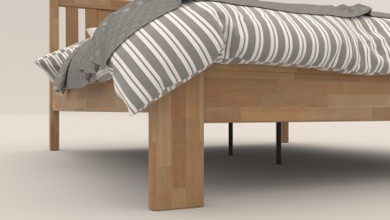 Masivni krevet Beringen, 80x200 cm, Bukva, BO 101, Bez modifikacije 5 Krevet od punog drveta prozračnog dizajna