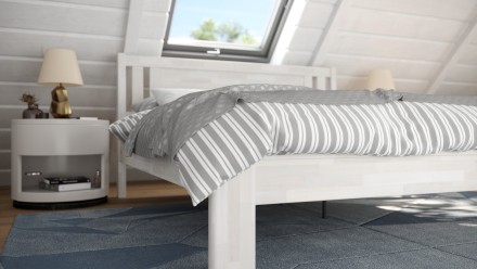 Masivni krevet Beringen, 80x200 cm, Bukva, BO 102, Bez modifikacije 2 Krevet od punog drveta prozračnog dizajna