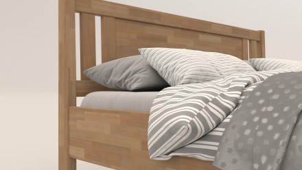 Masivni krevet Beringen, 80x200 cm, Bukva, BO 102, Bez modifikacije 6 Krevet od punog drveta prozračnog dizajna