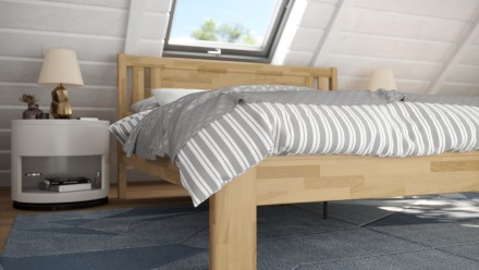 Krevet od punog drveta prozračnog dizajna