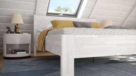 Masivni krevet Arlon, 80x200 cm, Bukva, BO 102, Bez modifikacije 2 Krevet od punog drveta sa čvrstim postoljem