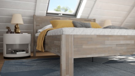 Masivni krevet Arlon, 80x200 cm, Bukva, BO 105, Bez modifikacije 2 Krevet od punog drveta sa čvrstim postoljem