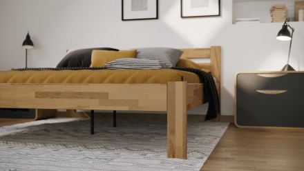 Masivni krevet Antony, 80x200 cm, Hrast, DO 201, Box 2 Krevet od punog bukve ili hrasta