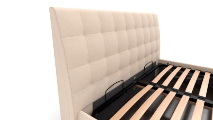 Dizajnerski krevet Nashville 2.0, FSD, natural, Romeo 8004, 160x200 cm 8 Krevet Nashville će ulepšati vašu spavaću sobu i dati joj neophodan šmek Sedite udobno, naslonite se na dominantno Nahville uzglavlje i uživajte u svojoj omiljenoj seriji.