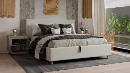 Dizajnerski krevet Modesto 2.0, FL, natural, Manchester 2303, 160x200 cm 2