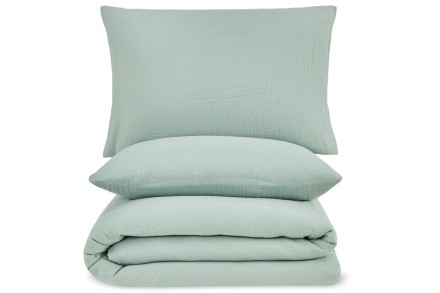 Muslin posteljina napravljena od 100% pamuka za osećaj maksimalne udobnosti i neometanog sna.