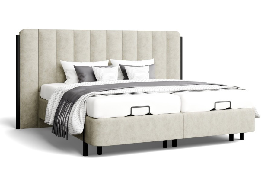 Bali 2.0 tapacirani krevet, Romeo 8002, box 3 drawers, 160x200 cm 1 Uživajte u udobnosti i podršci svake večeri sa našim tapaciranim uzglavljem Bali, dizajniranim s obzirom na vaše potrebe i ideje.