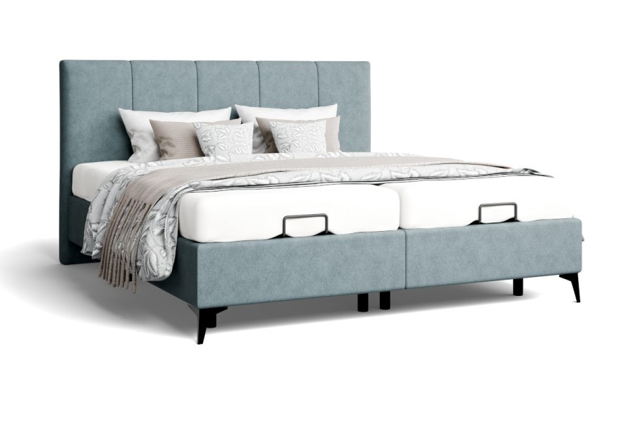 Ibiza 2.0 tapacirani krevet, Romeo 8002, box front lift, 160x200 cm 1 Naše tapacirano uzglavlje Ibica nije samo izraz elegancije i udobnosti, već i simbolizuje kombinaciju luksuza sa praktičnim dizajnom.