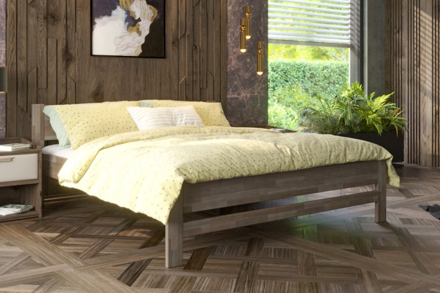 Krevet od drveta Amelia, izvođenje BO105 sivi granit, 140x200 cm 1 Višegeneracijski krevet napravljen je upravo od najboljih mogućih materijala. Ako tražite krevet koji će vam trajati decenijama, onda je masivni Amelia krevet pravo rešenje.
