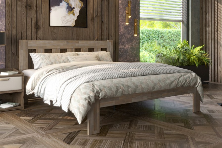 Krevet Utena jednostavnog dizajna iz kolekcije masivnih kreveta.