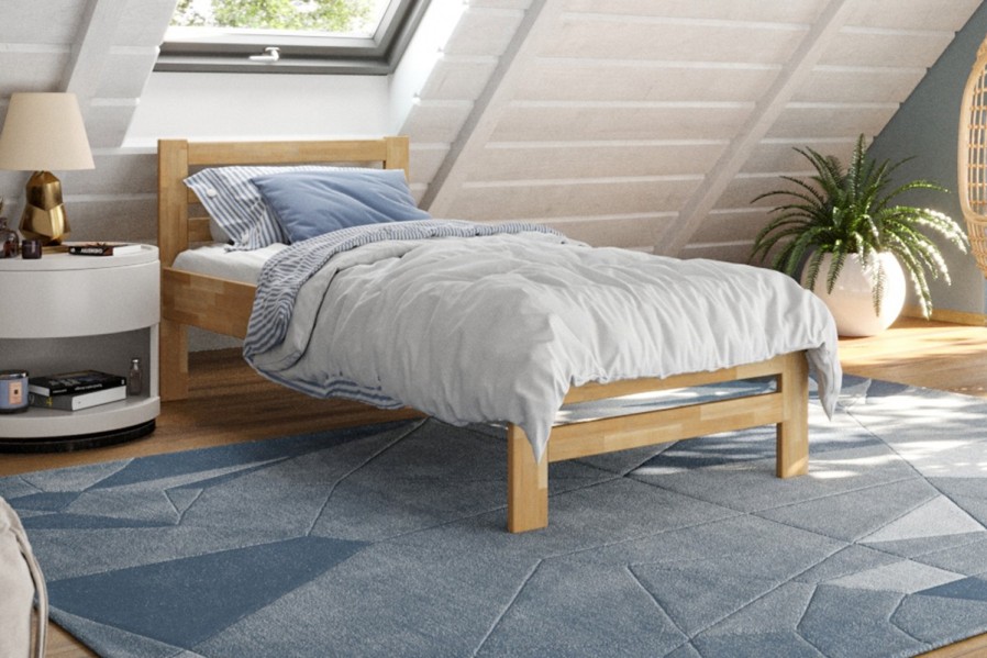 Singl drveni krevet Stacy, izvođenje BK1, 120x200 cm 1 Da li želite da stvorite savršeno češko kućno okruženje u skandinavskom stilu? Stejsi krevet je apsolutno savršen za ovo. Visokokvalitetna češka proizvodnja kreirana je po dizajnu skandinavskih dizajnera