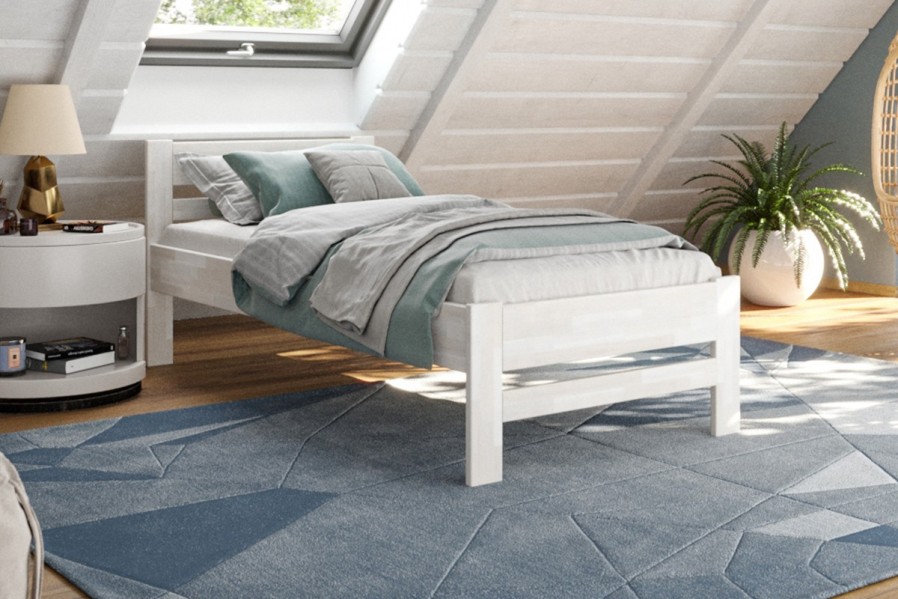 Singl drveni krevet Wanda, izvođenje BO102 bela, 120x200 cm 1 Da li birate krevet koji će vam trajati nekoliko decenija? Sa masivnim Vanda krevetom ćete postići svoj cilj.