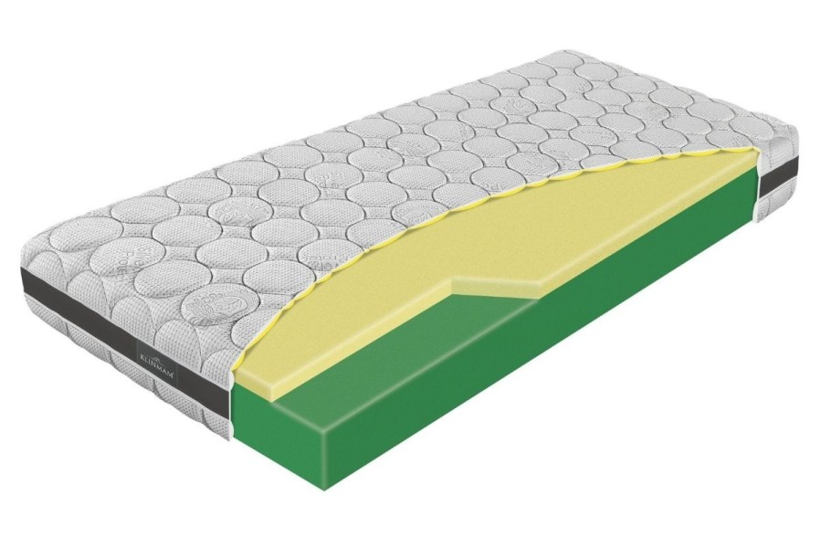 Udoban dušek koji sadrži srebro u navlaci Klinmam Comfort Silver, 90x200 cm 1 3 - srednje tvrdi | Penasti dušek | Visina 21 cm | Nosivost 135 kg | Garancija 4 godina