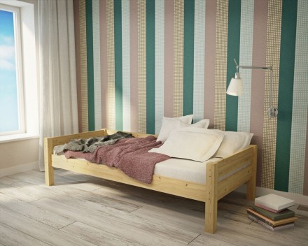 Dečji krevet od bora Lisa, 90x200 cm, prirodni 2