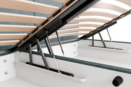 Ibiza 2.0 tapacirani krevet, Romeo 8002, box front lift, 160x200 cm 5 Naše tapacirano uzglavlje Ibica nije samo izraz elegancije i udobnosti, već i simbolizuje kombinaciju luksuza sa praktičnim dizajnom.