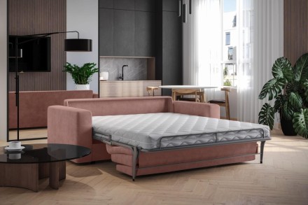 Lugano kauč na razvlačenje za svakodnevni san vanvremenskog dizajna, zadivljuje svojom jednostavnošću i
elegancijom.