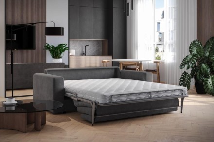 Lugano kauč na razvlačenje za svakodnevni san vanvremenskog dizajna, zadivljuje svojom jednostavnošću i
elegancijom.