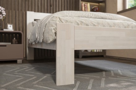 Krevet od masivne od prirodne bukve Utena, izvođenje BO102, 80x200 cm 3 Krevet Utena jednostavnog dizajna iz kolekcije masivnih kreveta.