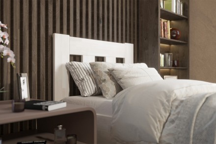 Krevet od masivne od prirodne bukve Utena, izvođenje BO102, 80x200 cm 2 Krevet Utena jednostavnog dizajna iz kolekcije masivnih kreveta.