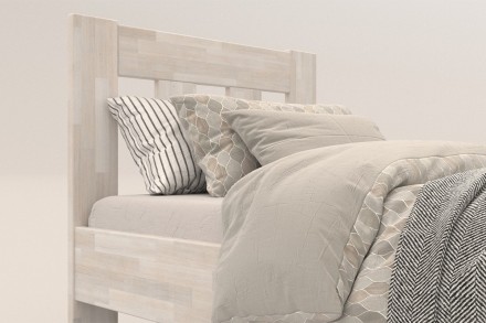 Krevet od masivne od prirodne bukve Utena, izvođenje BO102, 80x200 cm 5 Krevet Utena jednostavnog dizajna iz kolekcije masivnih kreveta.