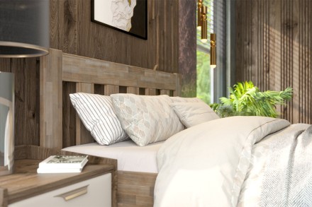 Krevet od masivne od prirodne bukve Utena, izvođenje BO105, 160x200 cm 3 Krevet Utena jednostavnog dizajna iz kolekcije masivnih kreveta.