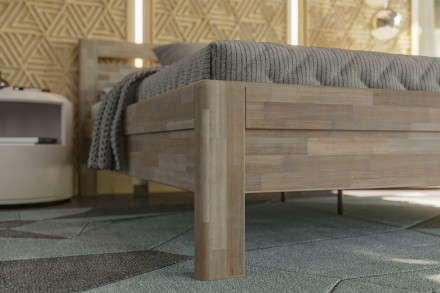 Krevet od masivne za kvalitetan san dugi niz godina Venta, 120x200 cm, boja BO105 sivi granit 3 Krevet Venta možete odabrati od masivnog hrasta ili bukve.