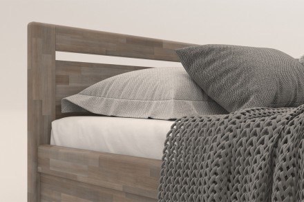 Krevet od masivne za kvalitetan san dugi niz godina Venta, 120x200 cm, boja BO105 sivi granit 6 Krevet Venta možete odabrati od masivnog hrasta ili bukve.