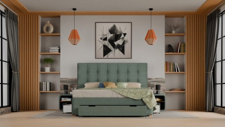 Malibu tapacirani krevet, Rubens 7504, box side lift, 180x200 cm 3 Malibu tapacirano uzglavlje će vam pružiti luksuznu atmosferu u spavaćoj sobi. Izrađeno je od prirodnih materijala najvišeg kvaliteta, što obezbeđuje ne samo elegantan izgled, već i udoban san.