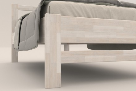 Singl drveni krevet Bety, izvođenje BO102 bela, 120x200 cm 7 Da li volite miris drveta? Onda je ovaj masivni krevet savršen izbor za vas, jer je napravljen od najkvalitetnijeg drveta bukve i hrasta.