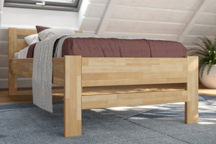 Singl drveni krevet Emily, izvođenje BK1, 90x200 cm 3 Krevet Emili je veoma popularan krevet za jednu osobu koji će se uklopiti i u dečiju i spavaću sobu. Savršen miris drveta stvara divnu atmosferu u prostoriji, koja će biti idealna za spavanje