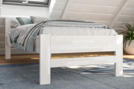 Singl drveni krevet Wanda, izvođenje BO102 bela, 120x200 cm 3 Da li birate krevet koji će vam trajati nekoliko decenija? Sa masivnim Vanda krevetom ćete postići svoj cilj.