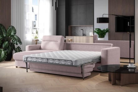 Lugano kauč na razvlačenje za svakodnevni san vanvremenskog dizajna, zadivljuje svojom jednostavnošću i
elegancijom.