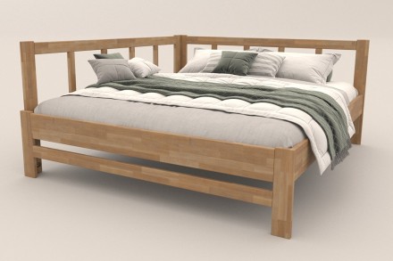 Ugaoni drveni krevet Bety, levi ugao, izvođenje BK1, 180x200 cm 4 Da li volite miris drveta? Onda je ovaj masivni krevet savršen izbor za vas, jer je napravljen od najkvalitetnijeg drveta bukve i hrasta.