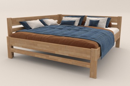 Ugaoni drveni krevet Wanda, levi ugao, izvođenje BK1, 160x200 cm 4 Da li birate krevet koji će vam trajati nekoliko decenija? Sa masivnim Wanda krevetom ćete postići svoj cilj.