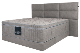 Luksuzno uzglavlje u kombinaciji sa postoljem sa oprugom stvaraju vanvremenski dizajnerski boxspring krevet koji 
odgovara praktično svakom krevetu, čak i manjem.