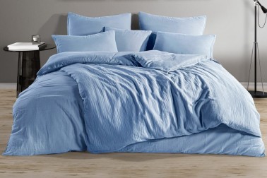 Muslin posteljina napravljena od 100% pamuka za osećaj maksimalne udobnosti i neometanog sna.